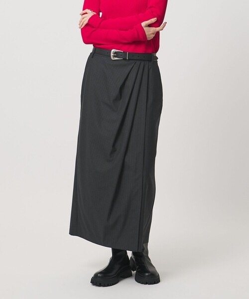 UNITED ARROWS(ユナイテッドアローズ)の「ドレープ アシンメトリー ロング スカート(スカート・レディース・ナチュラル/その他9/ブラック・36/38)」の8枚目の写真