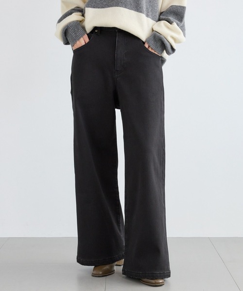 ほぼ新品♪裏起毛ワイドデニム【2024年AW】♪バンヤードストーム ほぼ新品♪裏起毛ワイドデニム【2024年AW】♪バンヤードストーム