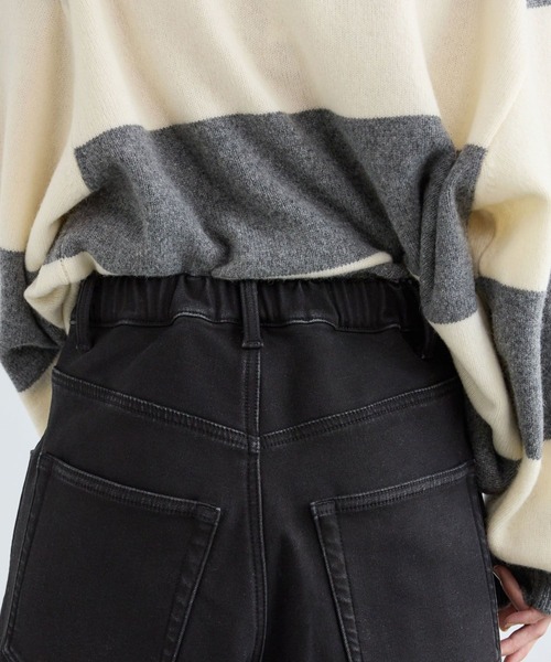 BARNYARDSTORM(バンヤードストーム)の「BARNYARDSTORM / 裏起毛ワイドデニムパンツ【WEB限定サイズL】【YouTube「i.style closet」紹介アイテム】(デニムパンツ・レディース・ブラック/インディゴブルー・L/M/S)」の8枚目の写真