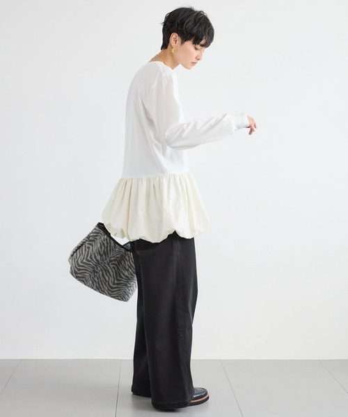 BARNYARDSTORM / 裏起毛ワイドデニムパンツ【WEB限定サイズL