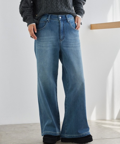 セール】BARNYARDSTORM / 裏起毛ワイドデニムパンツ【WEB限定サイズL