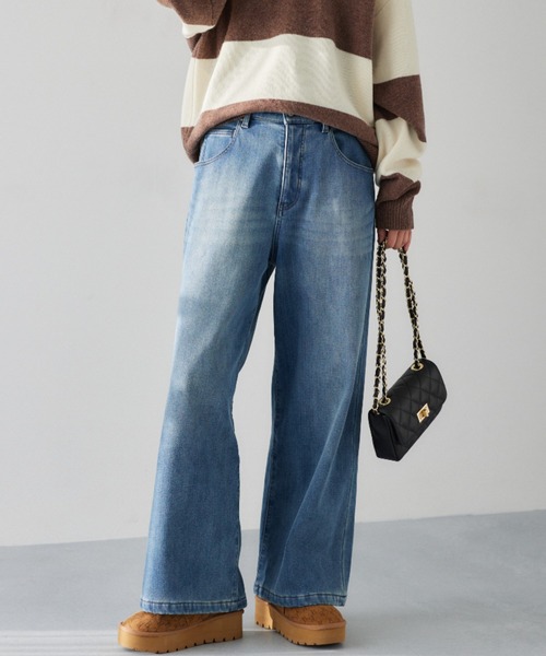 セール】BARNYARDSTORM / 裏起毛ワイドデニムパンツ【WEB限定サイズL