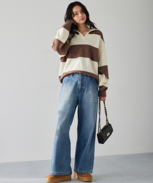 セール】BARNYARDSTORM / 裏起毛ワイドデニムパンツ【WEB限定サイズL