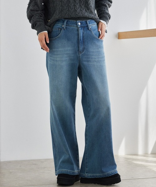 セール】BARNYARDSTORM / 裏起毛ワイドデニムパンツ【WEB限定サイズL