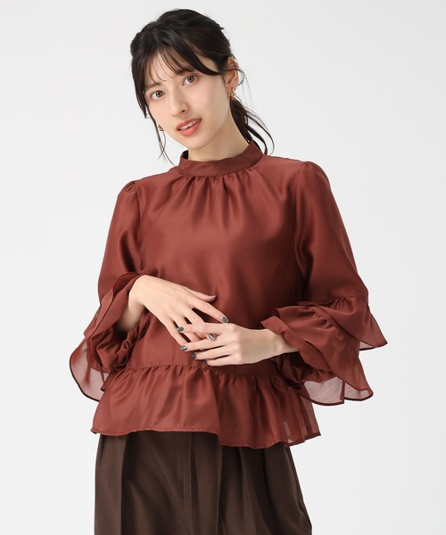 31 Sons de mode（トランテアン　ソン　ドゥ　モード）の「2025秋冬新作 ティアード袖ブラウス（シャツ/ブラウス・レディース・ワイン/ブラック/オフホワイト・ﾌﾘ-）」の13枚目の写真