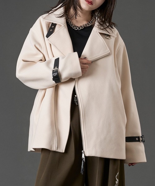 セール】ライダースオーバーブルゾン（ライダースジャケット）｜狐独