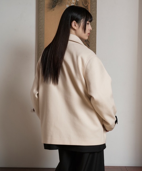 狐独(コドク)の「ライダースオーバーブルゾン(ライダースジャケット・メンズ・アイボリー/ブラック・SMALL/LARGE/MEDIUM)」の16枚目の写真