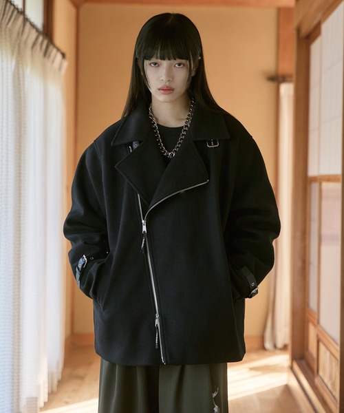 セール】ライダースオーバーブルゾン（ライダースジャケット）｜狐独