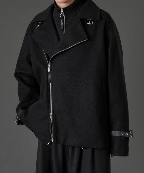 狐独(コドク)の「ライダースオーバーブルゾン(ライダースジャケット・メンズ・アイボリー/ブラック・SMALL/LARGE/MEDIUM)」の22枚目の写真