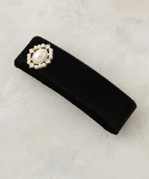 OPAQUE.CLIP | ビジュー付きベロアバレッタ(その他ヘアアクセサリー)