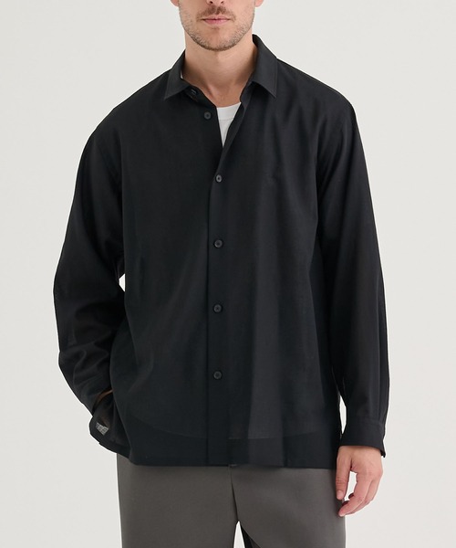 ATON / エイトン】TWIST WOOL WASHER OVERSIZED SHIRT（シャツ