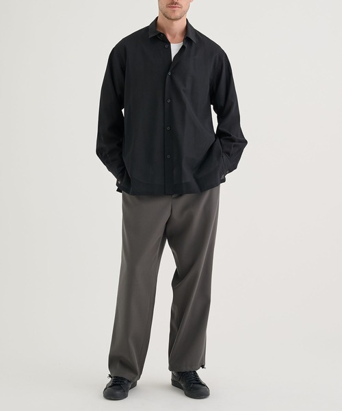 ATON / エイトン】TWIST WOOL WASHER OVERSIZED SHIRT（シャツ