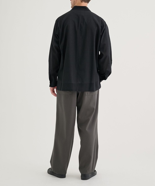 ATON(エイトン)の「【ATON / エイトン】TWIST WOOL WASHER OVERSIZED SHIRT(シャツ/ブラウス・メンズ・ブラック/ブラウン・6/4/2)」の6枚目の写真