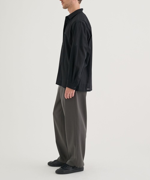 ATON(エイトン)の「【ATON / エイトン】TWIST WOOL WASHER OVERSIZED SHIRT(シャツ/ブラウス・メンズ・ブラック/ブラウン・6/4/2)」の7枚目の写真