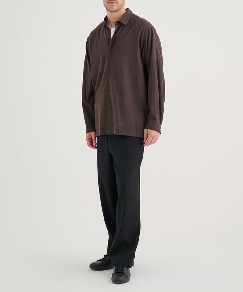 ATON(エイトン)の「【ATON / エイトン】TWIST WOOL WASHER OVERSIZED SHIRT(シャツ/ブラウス・メンズ・ブラック/ブラウン・6/4/2)」の11枚目の写真