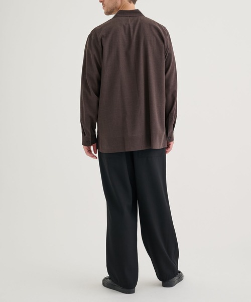 ATON(エイトン)の「【ATON / エイトン】TWIST WOOL WASHER OVERSIZED SHIRT(シャツ/ブラウス・メンズ・ブラック/ブラウン・6/4/2)」の13枚目の写真