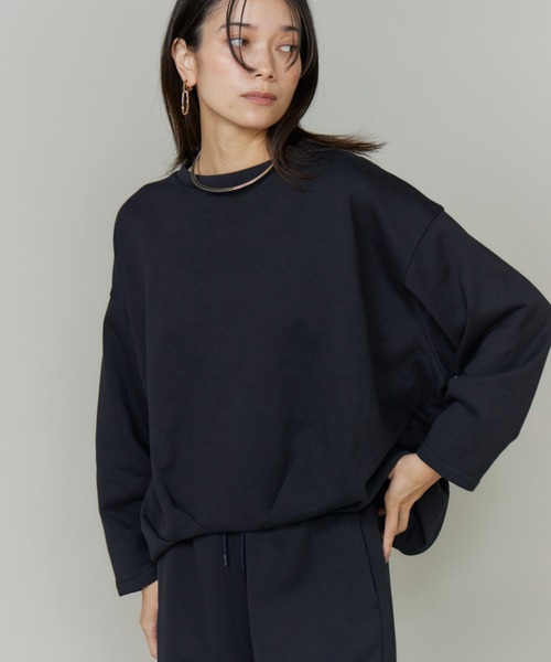 INED（イネド）の「フロントタック裏毛プルオーバー《YVON》【セットアップ対応】（Tシャツ/カットソー・レディース・チャコールグレー/ネイビー・9号）」の13枚目の写真