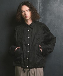 《UNISEX》Curve Pocket A Light Eco Suede Shirt/カーブポケットAライトエコスエードシャツ【MAISON SPECIAL/メゾンスペシャル】■セットアップ対応■