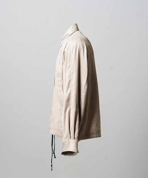 MAISON SPECIAL(メゾンスペシャル)の「《UNISEX》Curve Pocket A Light Eco Suede Shirt/カーブポケットAライトエコスエードシャツ【MAISON SPECIAL/メゾンスペシャル】■セットアップ対応■(シャツ/ブラウス・メンズ・キャメル/ブラック・0/1/2)」の7枚目の写真