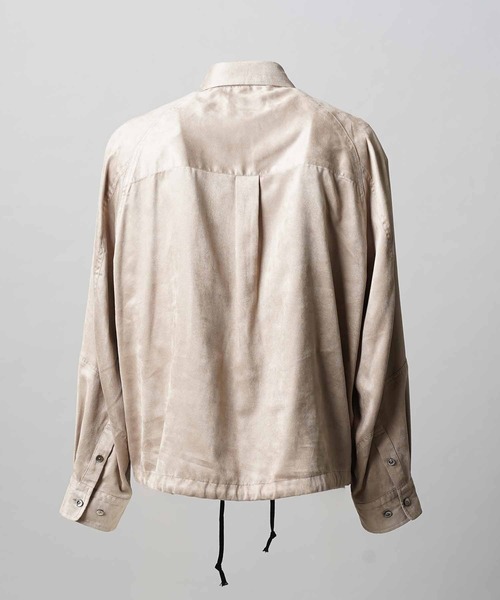 MAISON SPECIAL(メゾンスペシャル)の「《UNISEX》Curve Pocket A Light Eco Suede Shirt/カーブポケットAライトエコスエードシャツ【MAISON SPECIAL/メゾンスペシャル】■セットアップ対応■(シャツ/ブラウス・メンズ・キャメル/ブラック・0/1/2)」の8枚目の写真