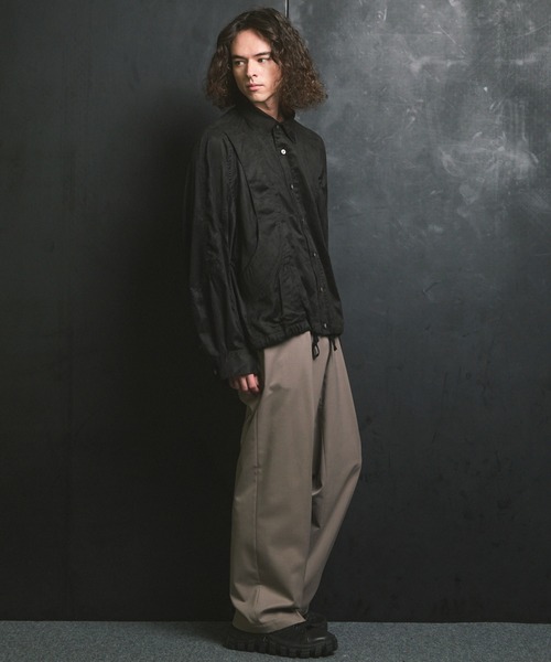 MAISON SPECIAL(メゾンスペシャル)の「《UNISEX》Curve Pocket A Light Eco Suede Shirt/カーブポケットAライトエコスエードシャツ【MAISON SPECIAL/メゾンスペシャル】■セットアップ対応■(シャツ/ブラウス・メンズ・キャメル/ブラック・0/1/2)」の17枚目の写真