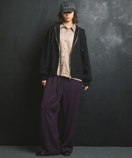 MAISON SPECIAL(メゾンスペシャル)の「《UNISEX》Curve Pocket A Light Eco Suede Shirt/カーブポケットAライトエコスエードシャツ【MAISON SPECIAL/メゾンスペシャル】■セットアップ対応■(シャツ/ブラウス・メンズ・キャメル/ブラック・0/1/2)」の15枚目の写真