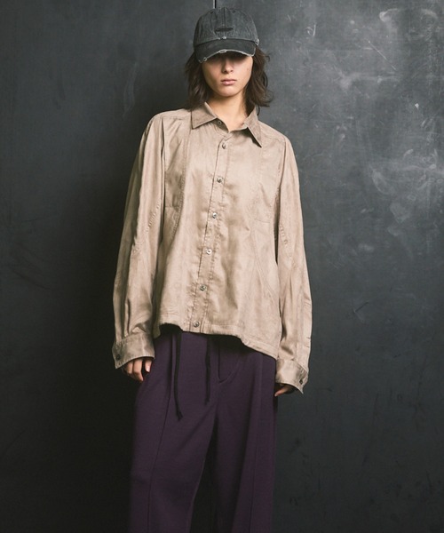 UNISEX》Curve Pocket A Light Eco Suede Shirt/カーブポケットAライト