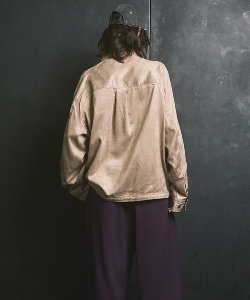 UNISEX》Curve Pocket A Light Eco Suede Shirt/カーブポケットAライト