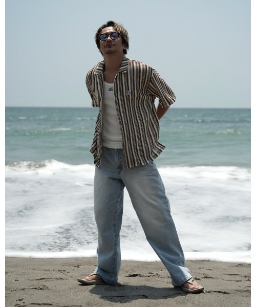 #Re:room（リルーム）の「ヴィンテージウォッシュドワイドデニムパンツ（デニムパンツ・メンズ・ブルー・SMALL/LARGE/MEDIUM）」の3枚目の写真