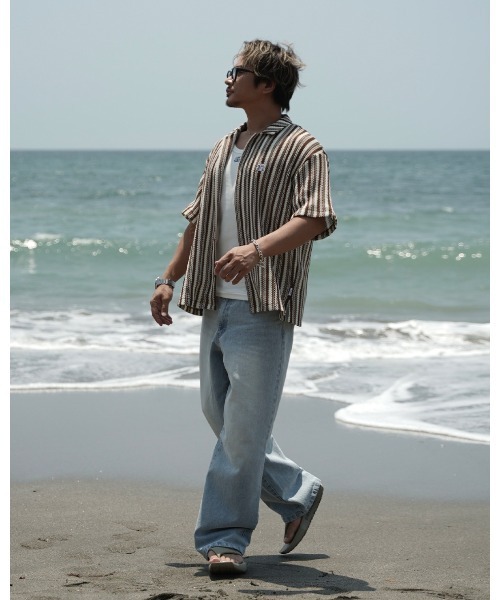 #Re:room（リルーム）の「ヴィンテージウォッシュドワイドデニムパンツ（デニムパンツ・メンズ・ブルー・SMALL/LARGE/MEDIUM）」の5枚目の写真