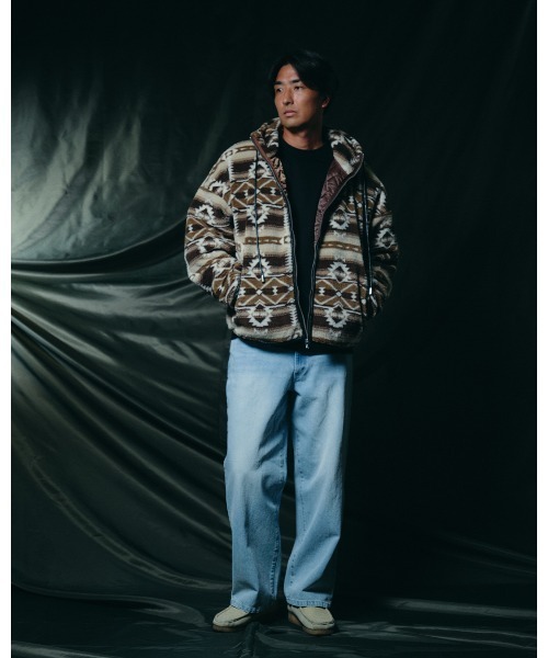#Re:room（リルーム）の「ヴィンテージウォッシュドワイドデニムパンツ（デニムパンツ・メンズ・ブルー・SMALL/LARGE/MEDIUM）」の9枚目の写真