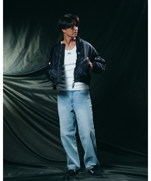 #Re:room（リルーム）の「ヴィンテージウォッシュドワイドデニムパンツ（デニムパンツ・メンズ・ブルー・SMALL/LARGE/MEDIUM）」の10枚目の写真