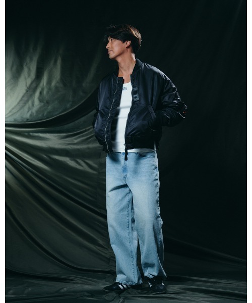 #Re:room（リルーム）の「ヴィンテージウォッシュドワイドデニムパンツ（デニムパンツ・メンズ・ブルー・SMALL/LARGE/MEDIUM）」の13枚目の写真