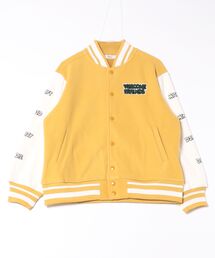 スタジャン（イエロー/黄色系・バックプリント）ファッション通販