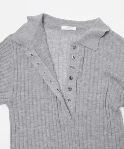 ITEMS URBANRESEARCH（アイテムズ アーバンリサーチ）の「シアーリブポロニット（ニット/セーター・レディース・パープル/グレー/カーキ・FREE）」の11枚目の写真