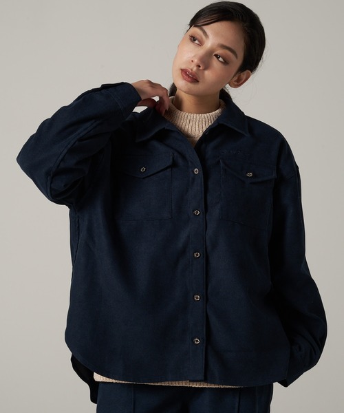 Eddie Bauer（エディーバウアー）の「トレイル オーバーシャツ（シャツ/ブラウス・レディース・ブラウン/ネイビー/ライトイエロー・S/M/L/XL）」の2枚目の写真