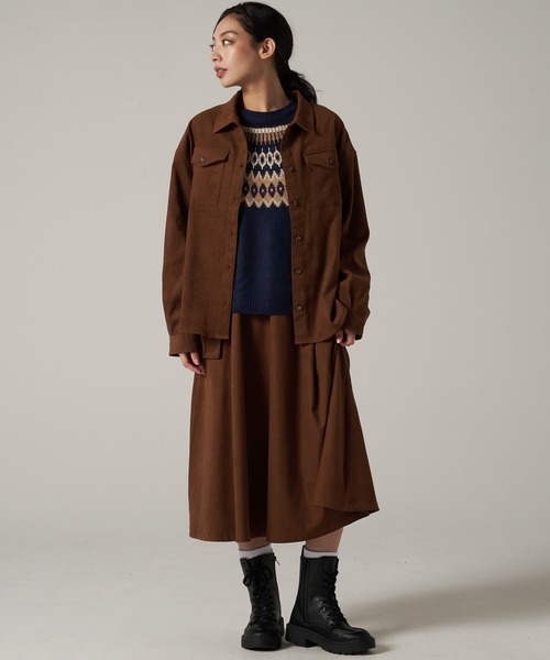 Eddie Bauer（エディーバウアー）の「トレイル オーバーシャツ（シャツ/ブラウス・レディース・ブラウン/ネイビー/ライトイエロー・S/M/L/XL）」の5枚目の写真