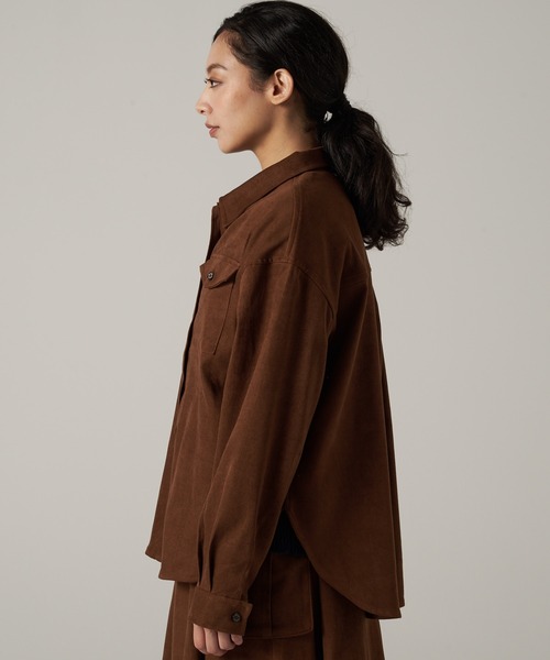 Eddie Bauer（エディーバウアー）の「トレイル オーバーシャツ（シャツ/ブラウス・レディース・ブラウン/ネイビー/ライトイエロー・S/M/L/XL）」の11枚目の写真