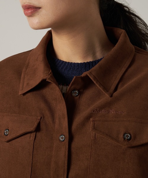 Eddie Bauer（エディーバウアー）の「トレイル オーバーシャツ（シャツ/ブラウス・レディース・ブラウン/ネイビー/ライトイエロー・S/M/L/XL）」の13枚目の写真