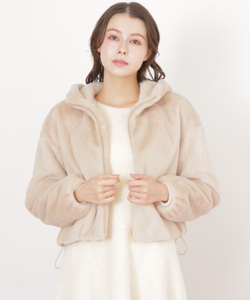 セール】◇ フェイクファーフーディー（ブルゾン）｜JILL by JILL