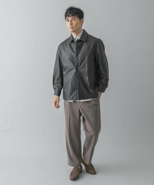 URBAN RESEARCH ROSSO MEN（アーバンリサーチロッソメン）の「『XLサイズあり』ビーガンファブリックコーチジャケット（カバーオール・メンズ・ダークブラウン/ブラック・X-LARGE/MEDIUM/LARGE）」の6枚目の写真