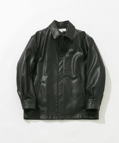 セール】『XLサイズあり』ビーガンファブリックコーチジャケット