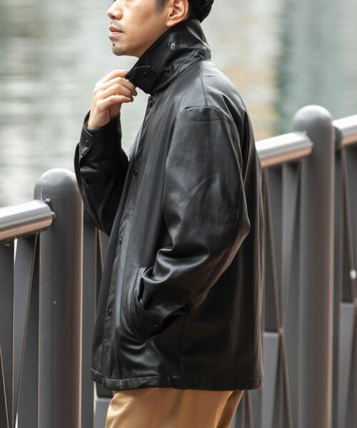 URBAN RESEARCH ROSSO MEN（アーバンリサーチロッソメン）の「『XLサイズあり』ビーガンファブリックコーチジャケット（カバーオール・メンズ・ダークブラウン/ブラック・X-LARGE/MEDIUM/LARGE）」の11枚目の写真