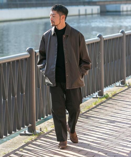 セール】『XLサイズあり』ビーガンファブリックコーチジャケット