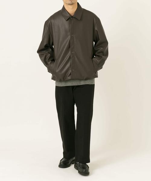 セール】『XLサイズあり』ビーガンファブリックコーチジャケット