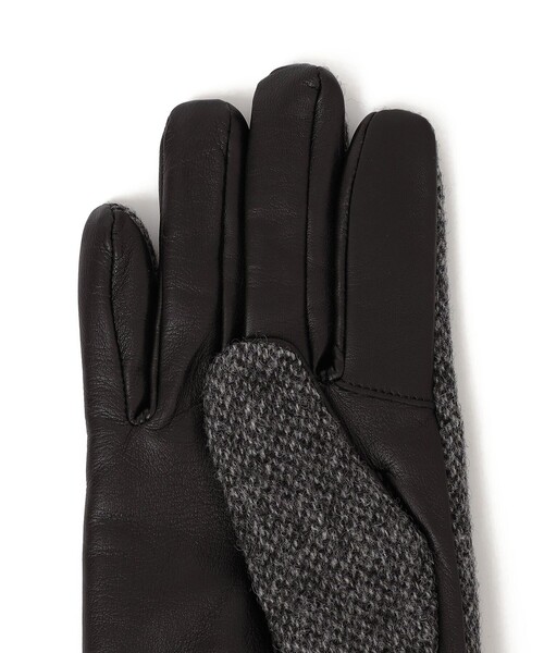 SHIPS any（シップス エニィ）の「SHIPS any:〈スマホ/タッチパネル対応〉MOON ツイード/レザー コンビ リブ グローブ◇（手袋・メンズ・グレー/ダークグレー/ネイビー・ONE SIZE）」の13枚目の写真