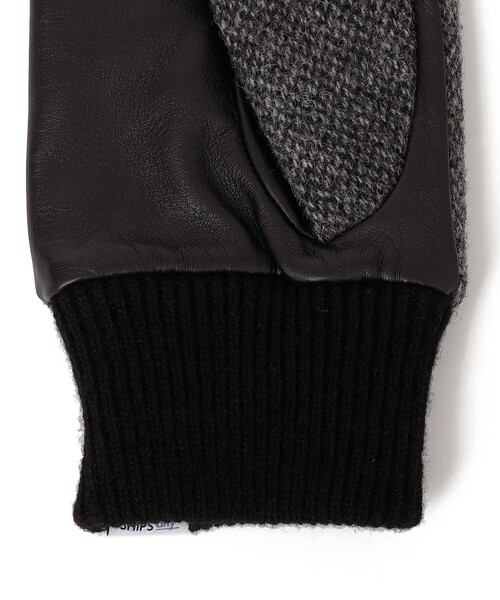 SHIPS any（シップス エニィ）の「SHIPS any:〈スマホ/タッチパネル対応〉MOON ツイード/レザー コンビ リブ グローブ◇（手袋・メンズ・グレー/ダークグレー/ネイビー・ONE SIZE）」の14枚目の写真
