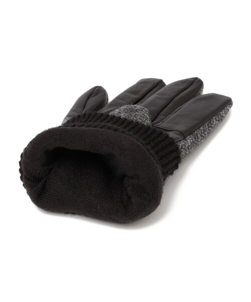 SHIPS any（シップス エニィ）の「SHIPS any:〈スマホ/タッチパネル対応〉MOON ツイード/レザー コンビ リブ グローブ◇（手袋・メンズ・グレー/ダークグレー/ネイビー・ONE SIZE）」の16枚目の写真