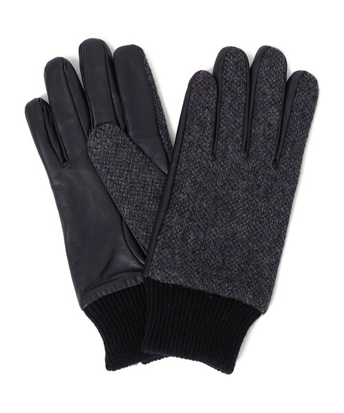 SHIPS any（シップス エニィ）の「SHIPS any:〈スマホ/タッチパネル対応〉MOON ツイード/レザー コンビ リブ グローブ◇（手袋・メンズ・グレー/ダークグレー/ネイビー・ONE SIZE）」の18枚目の写真