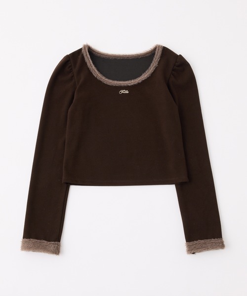 one after another NICE CLAUP（ワンアフターアナザーナイスクラップ）の「シュシュセットトップス（Tシャツ/カットソー・レディース・ブラウン/ブラック/アイボリー・FREE）」の4枚目の写真